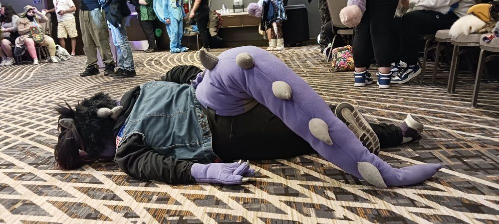 Me in fursuit doing the family guy death pose 
