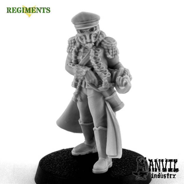 The miniature with gas mask head attached. 