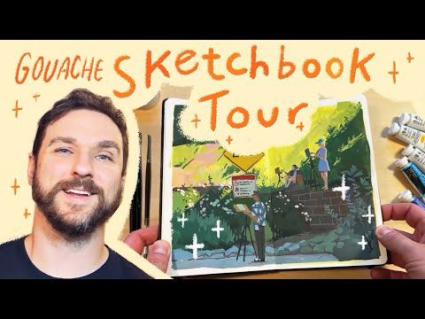 Gouache Sketchbook tour! (2021-2022) One of many!