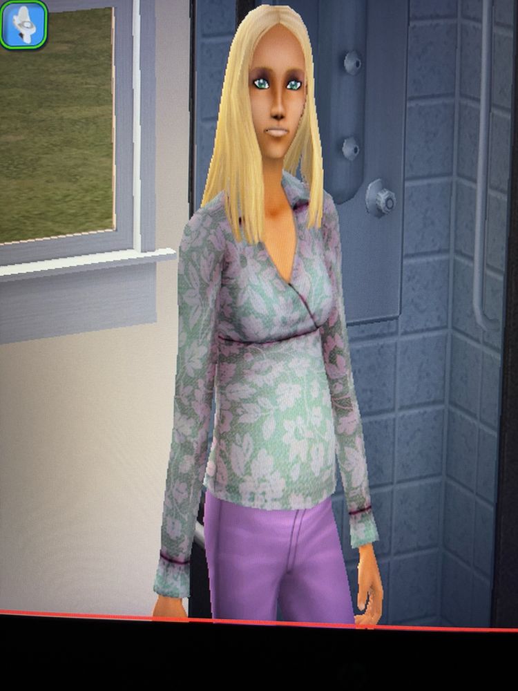 nina who just found out she was pregnant after getting out of the shower.
 