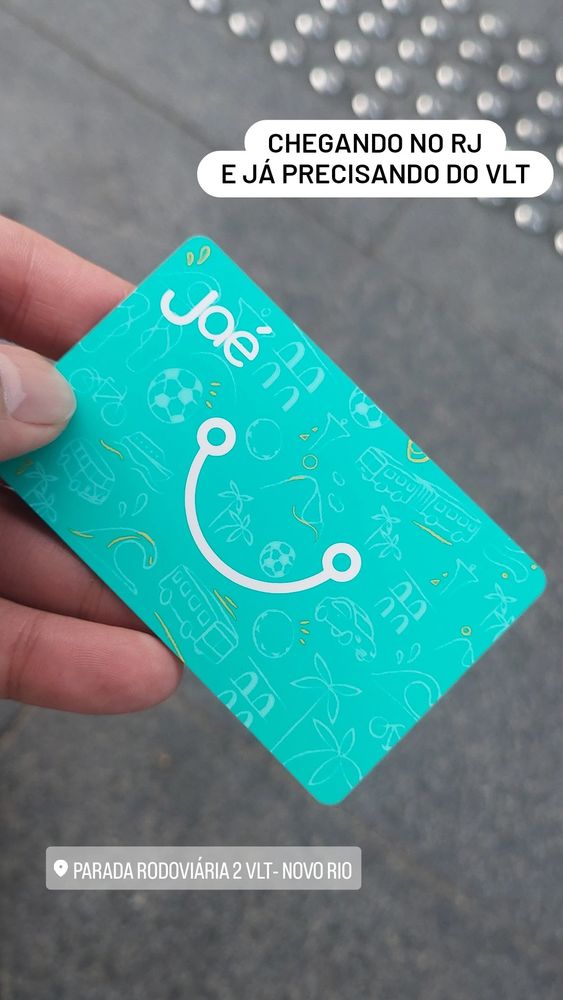 Foto do cartão do transporte coletivo do Rio de Janeiro, o Jaé