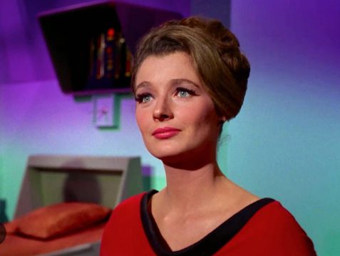 Diana Muldaur (Dr. Pulaski) appearing in Star Trek: The Original Series.