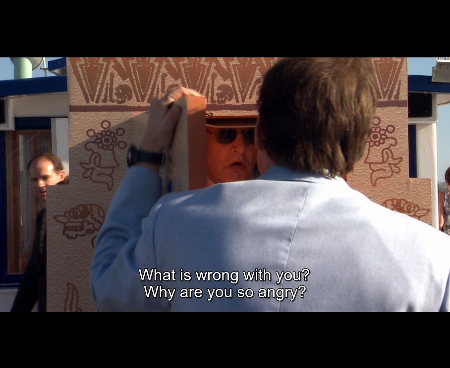 Arrested Development. George Sr. to GOB: "What is wrong with you? Why are you so angry?"