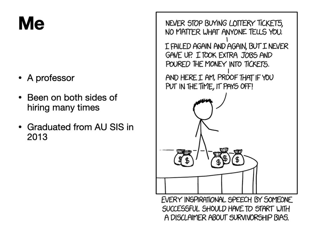 brief description of my experience and a joke xkcd about selection bias