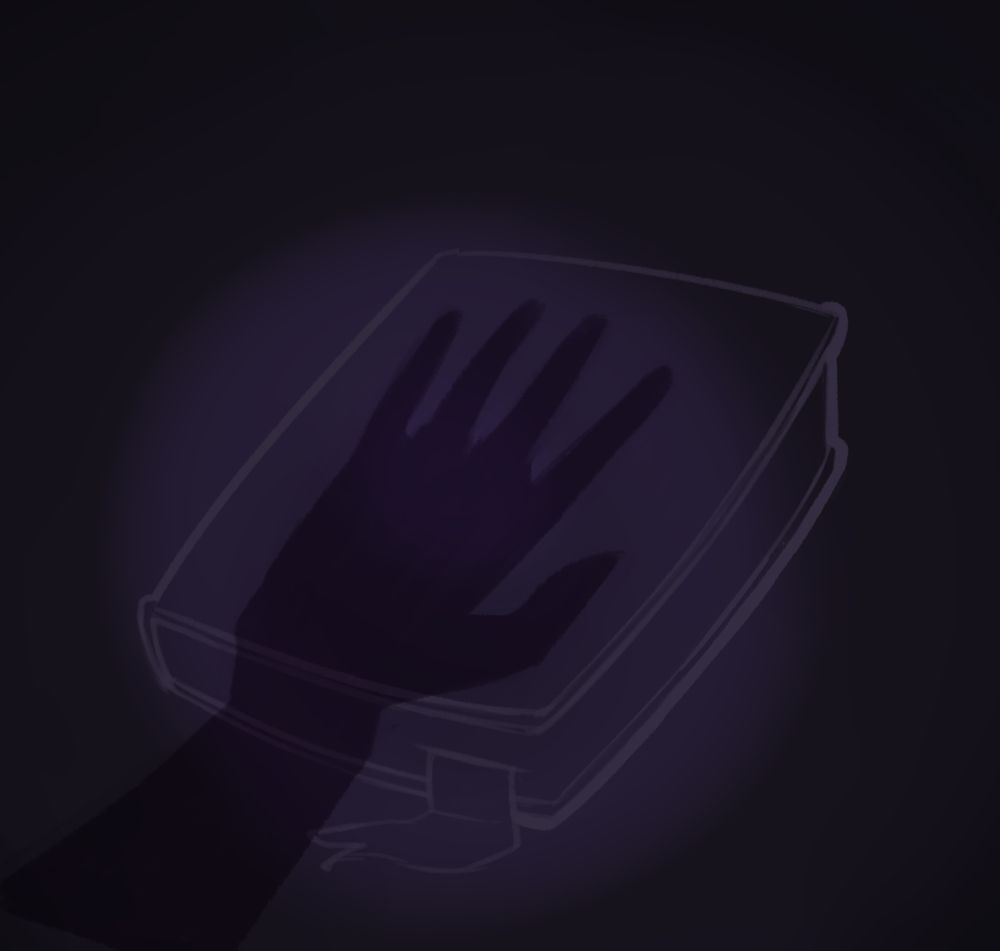 A ghastly hand haunting over the cover of a book