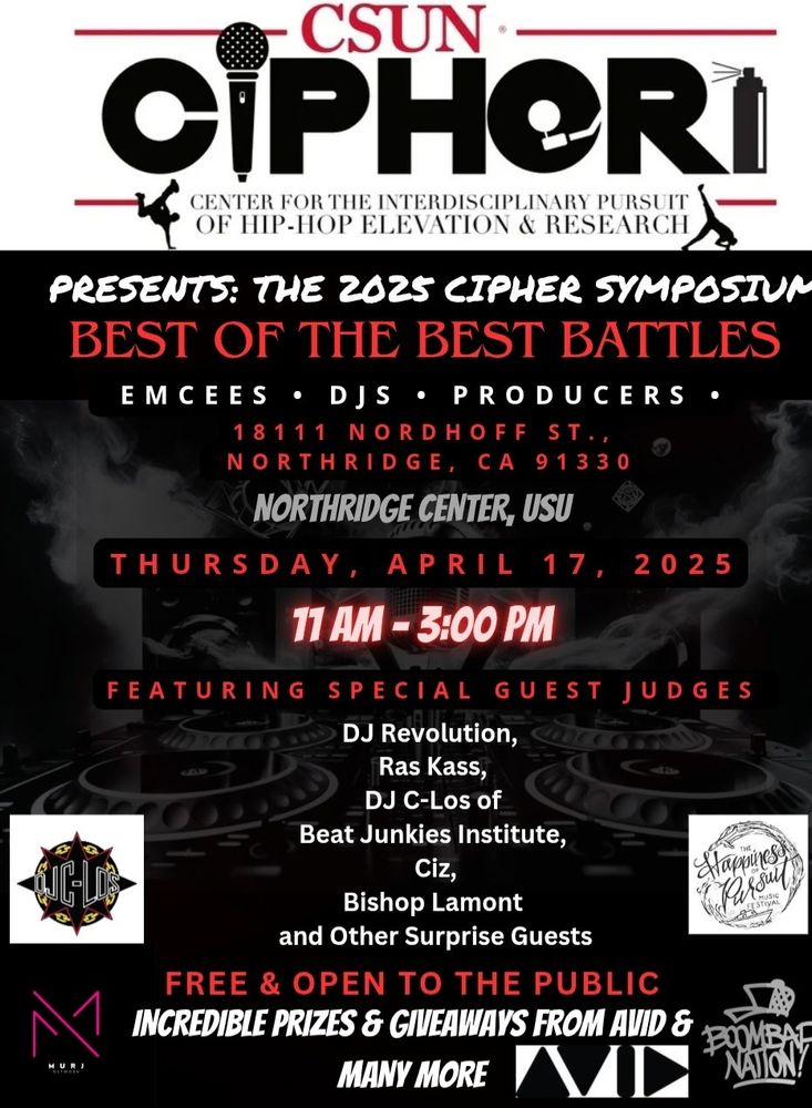 Event flyer for CIPHER Symposium Best of the Best Battle. Full event information contained in attached link.