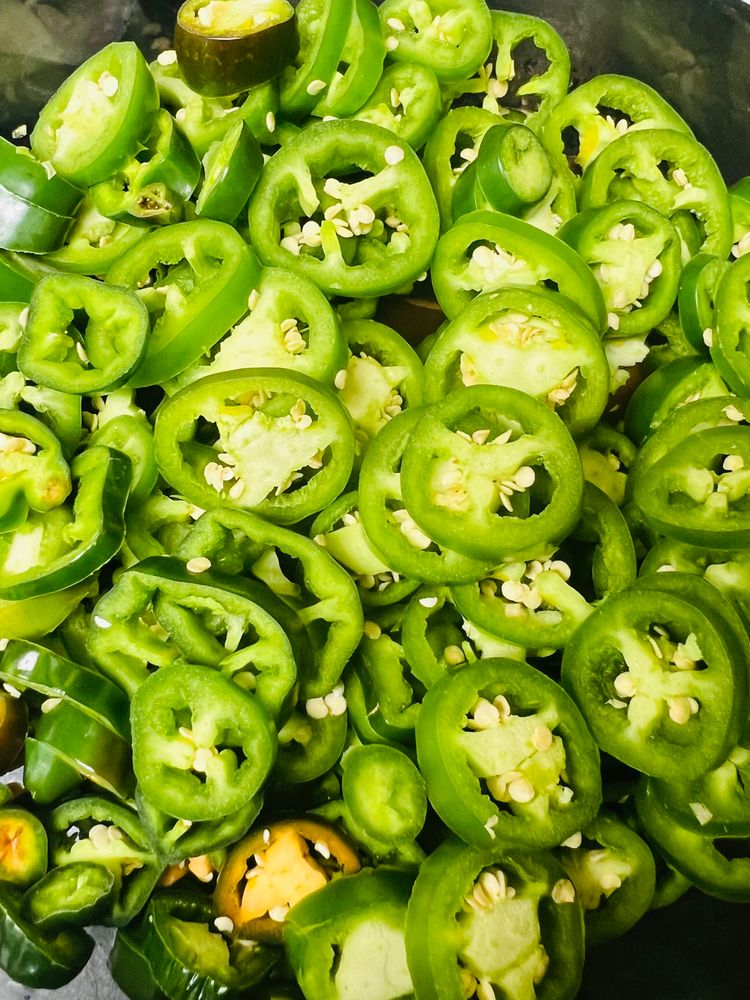 Sliced peppers 