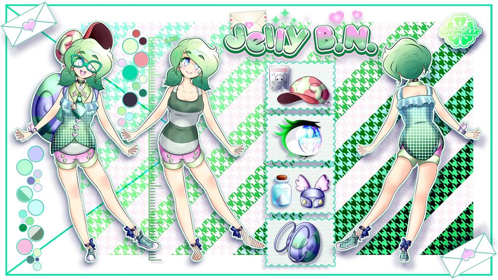 Jelly B.N. reference sheet.