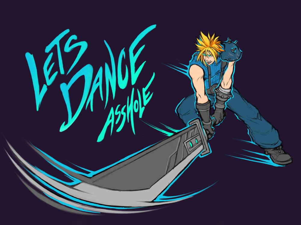 An FFVII sketch. Remake and rebirth was so good i need more.