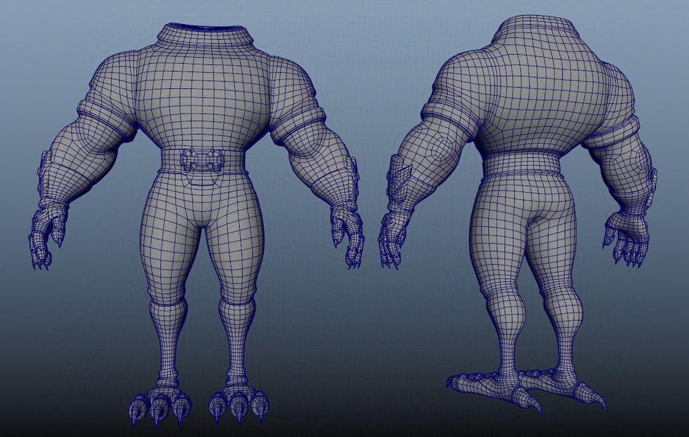 An image of a 3D model showing wireframes