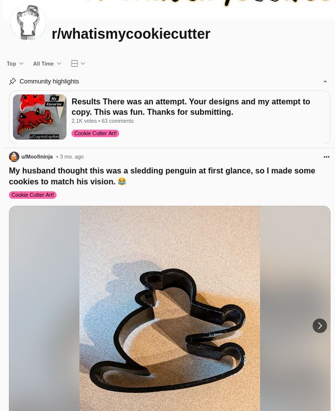 "What is My Cookie Cutter" une communauté pour identifier des emporte-pièce chelous