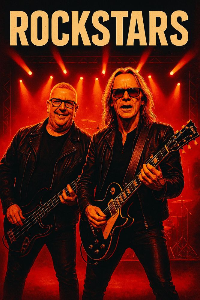 Dave and Ian as rockstars