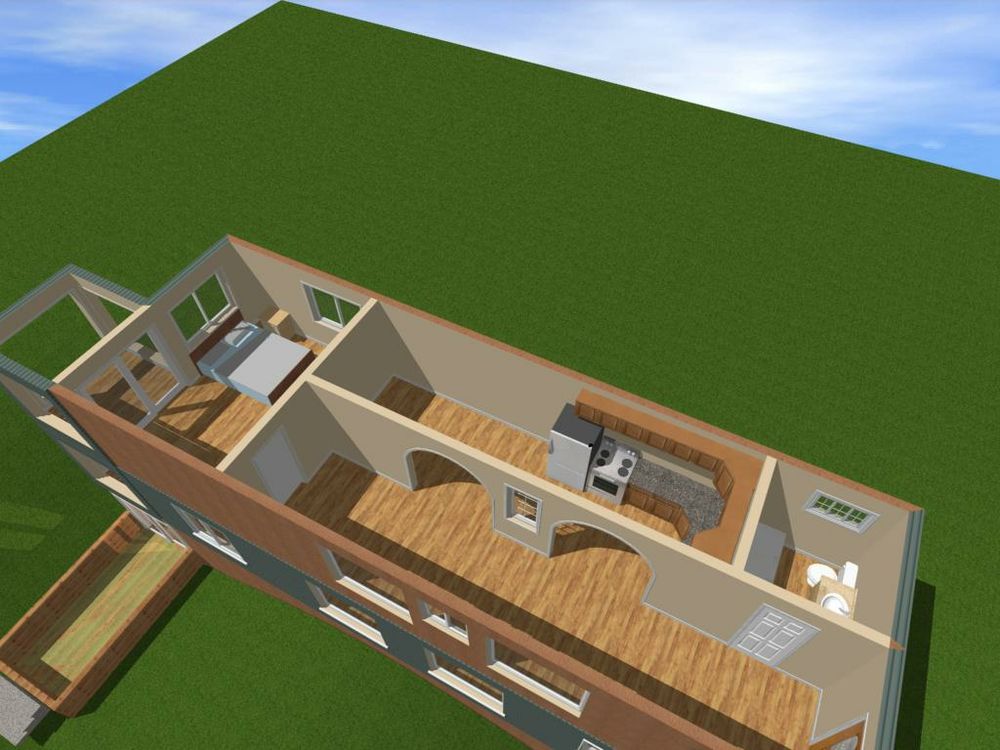 Shipping containers converted to affordable housing 