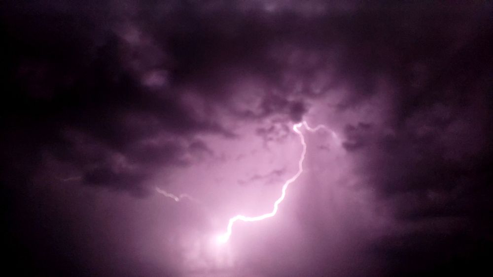 Lightning strikes in Prairie storms 2025