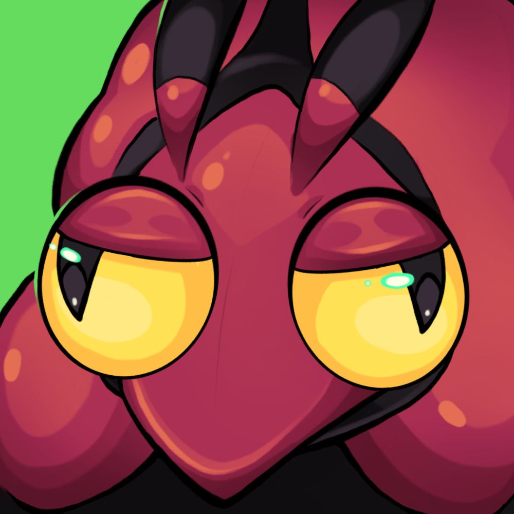 Venipede from Pokemon. Up close shot of its big ol eyeballs. 