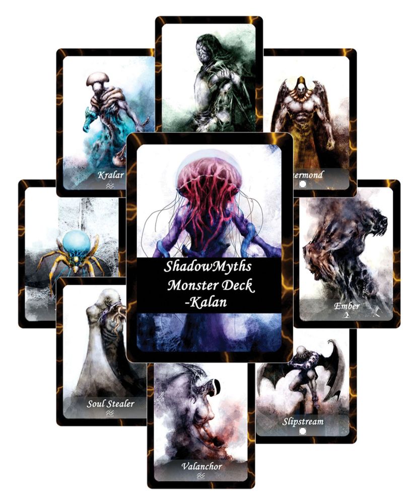 Kalan Deck of 35 Monster Cards with Downloadable PDF used in DnD and W