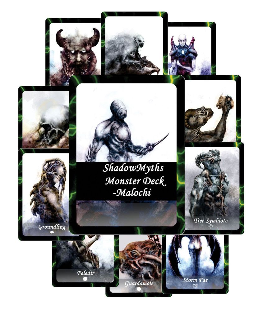 Malochi Deck of 35 Monster Cards with Downloadable PDF used in DnD and