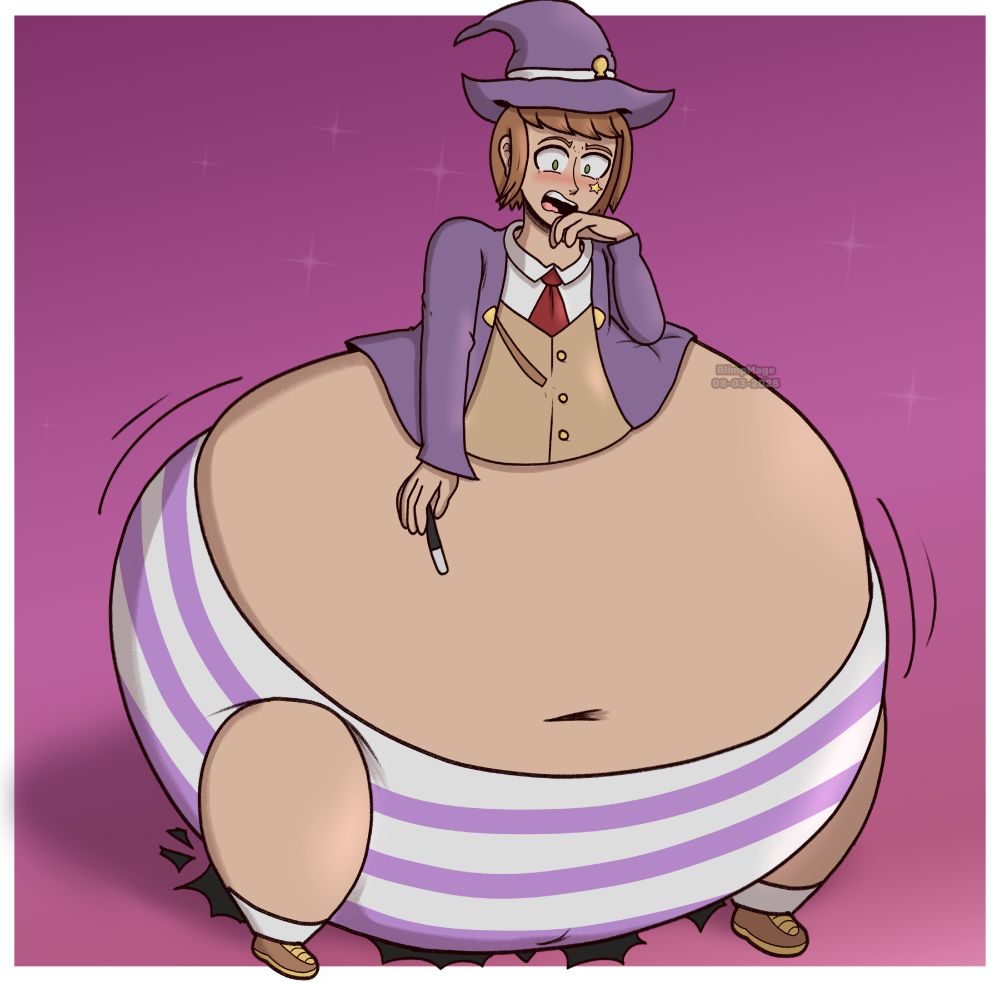 A doodle of my sona, Blim, with a big Monobutt. They look down, embarrassed as their pants have been torn to shreds, exposing their purple-and-white striped undergarments.