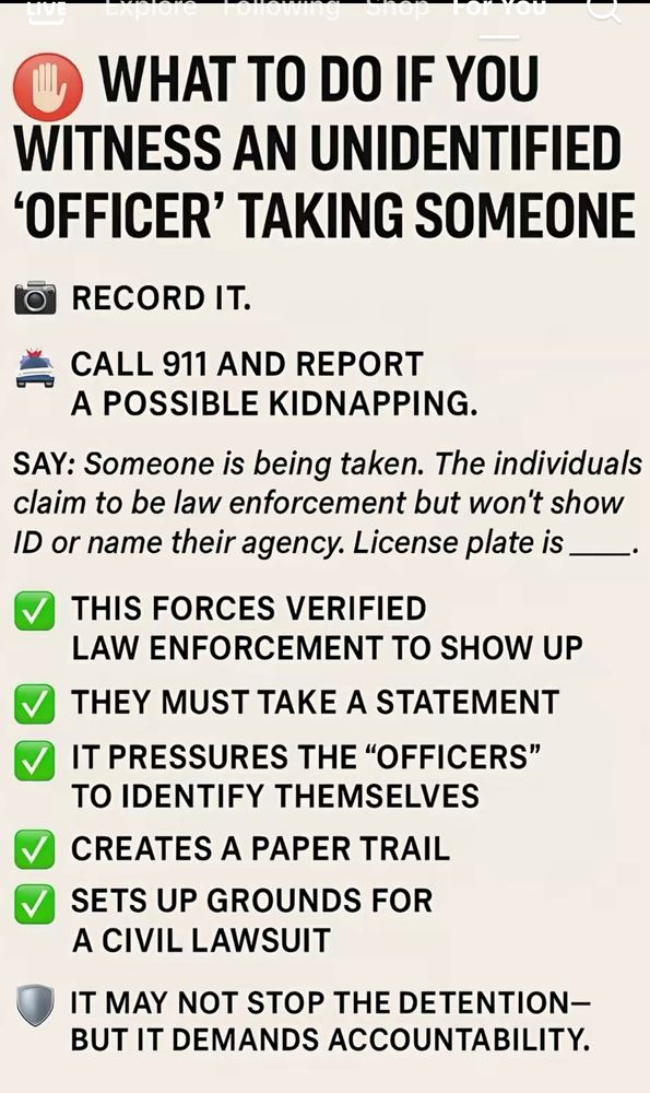 What do when you witness a kidnapping 