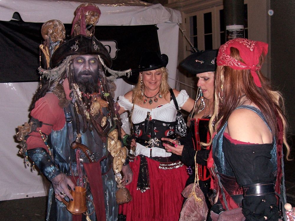 Photo of prate costumed revelers in New Orleans in 2019.
