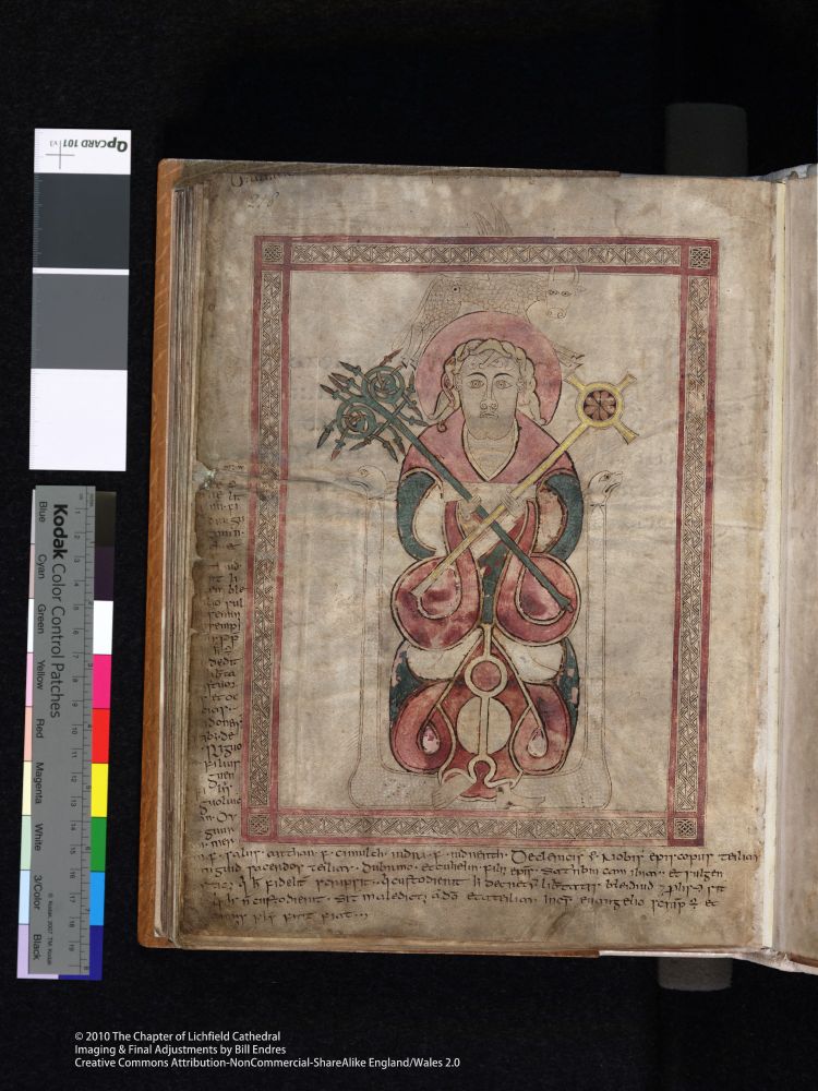 The St. Luke Evangelist portrait from the St. Chad Gospels