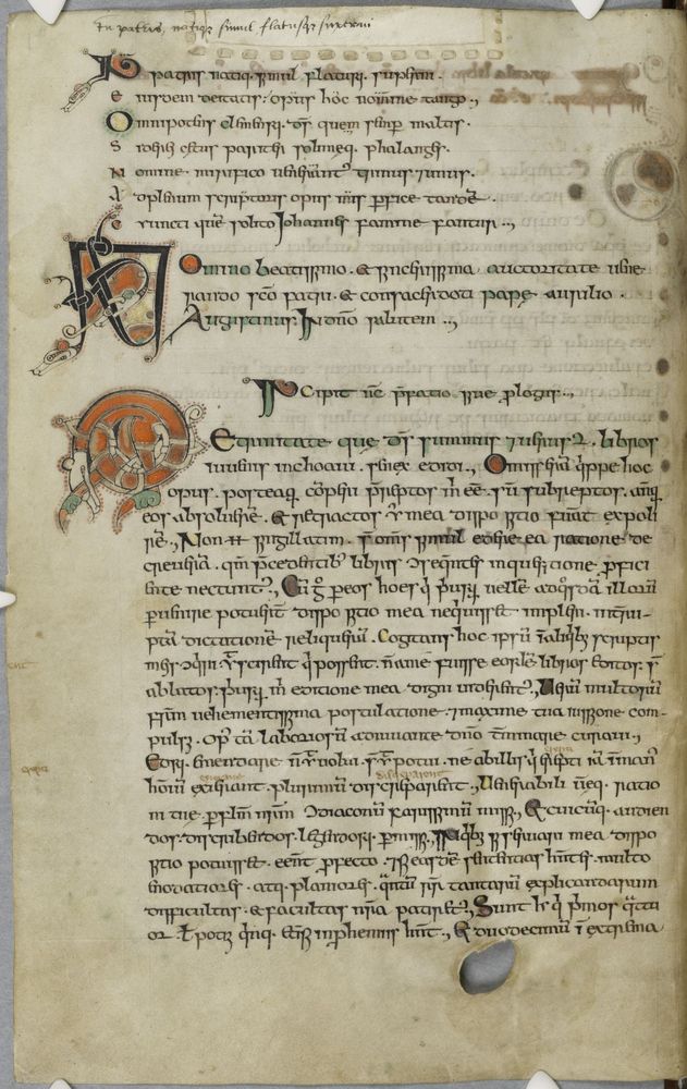 Cambridge, Corpus Christi College, MS 199, fol. 1v