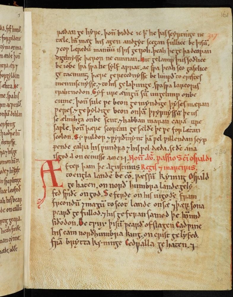 Cambridge University Library, MS Ii.1.33, fol. 161r, with large red initial Æ and title.
