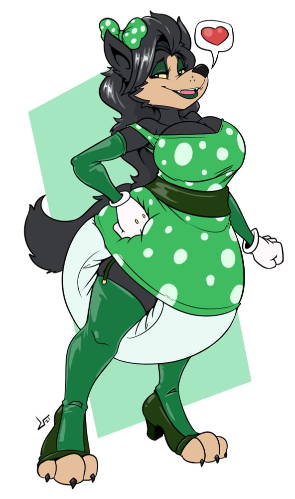 Pamped up toon wolf momma
