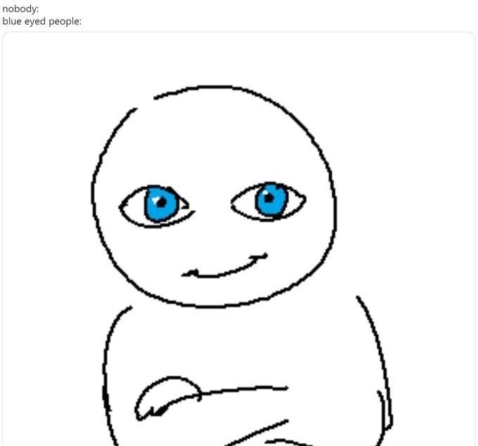 nobody:
blue eyed people: blue eyes intensify