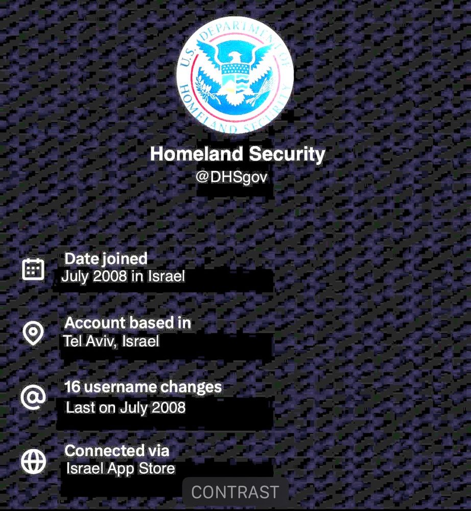 Pic showing hoax DHS profile with the edited parts clearly showing. 