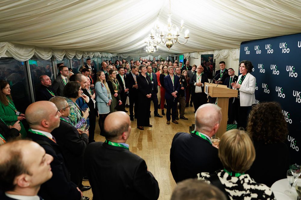 MP for Ealing Southall - Deirdre Costigan speaking in a packed House of Commons Terrace at the UK100 Annual Parliamentary Reception.