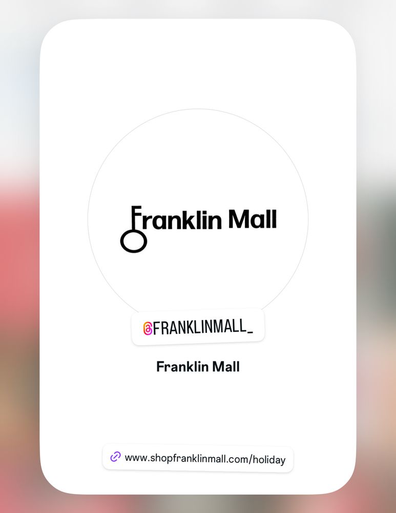 Instagram screenshot of an account for Franklin Mall