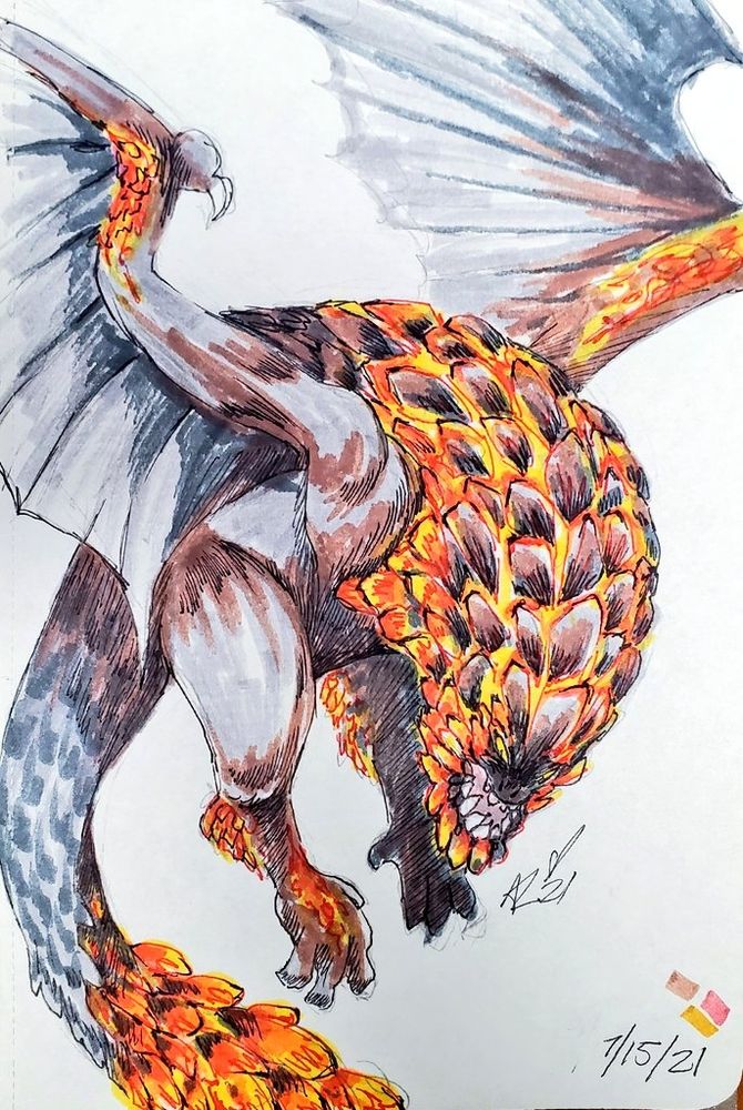 Illustration of bazelgeuse from the Monster Hunter series