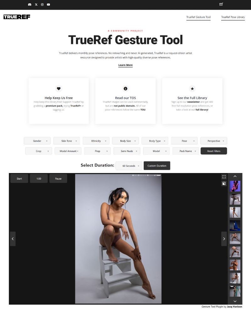 Screenshot of the TrueRef Gesture Tool. 