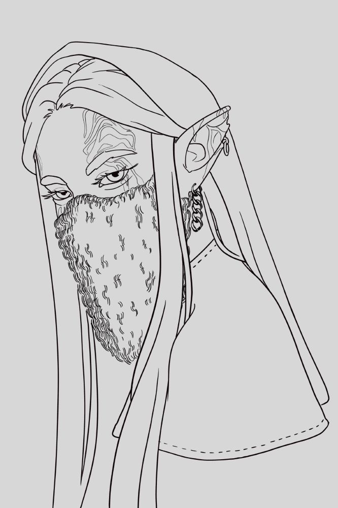 Mysterious woman portrait 