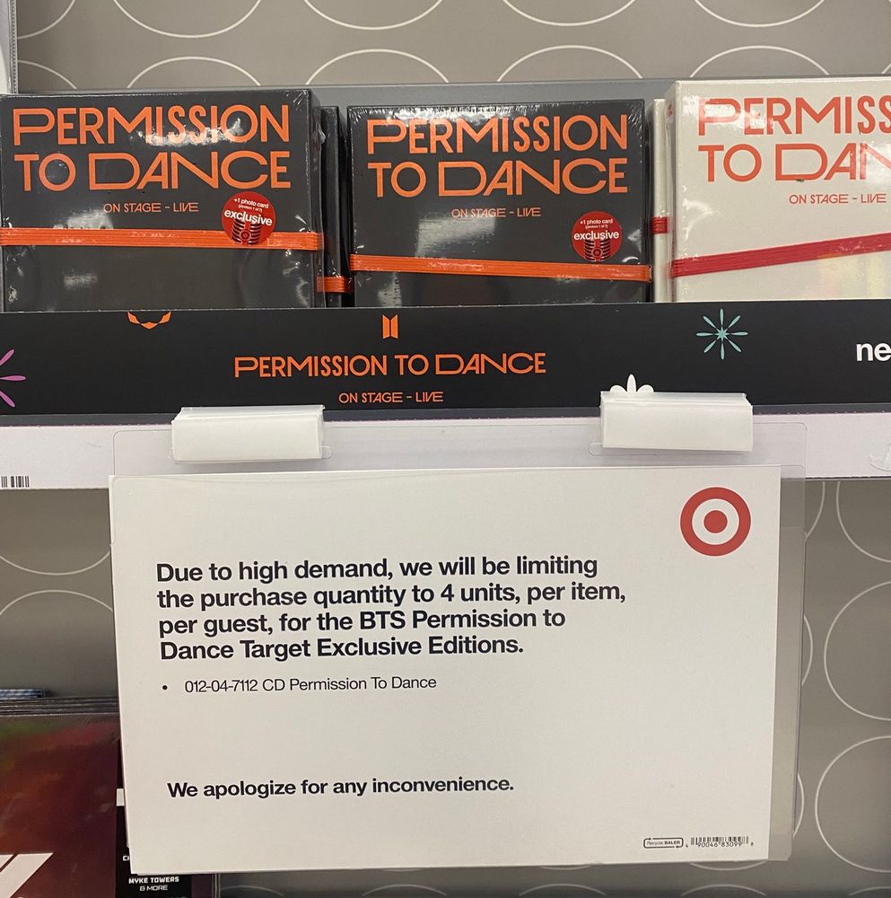 PTD album display at Target