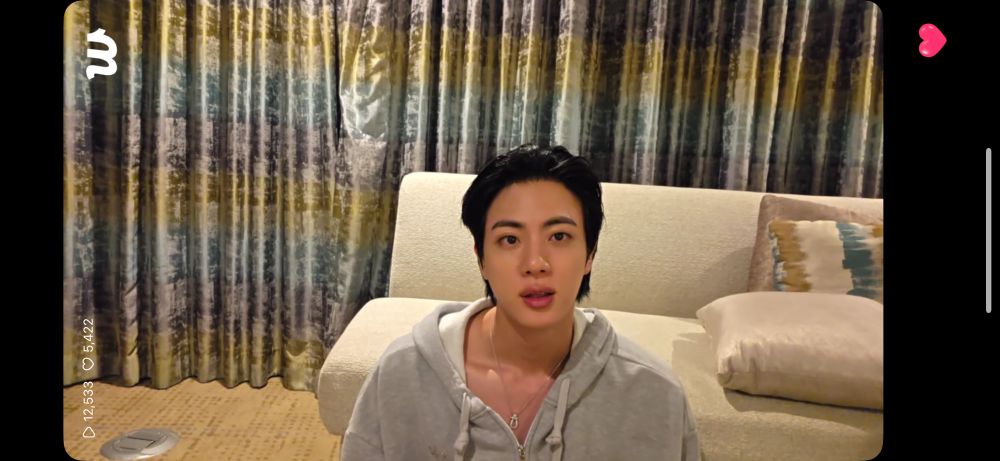 Jin weverse live
