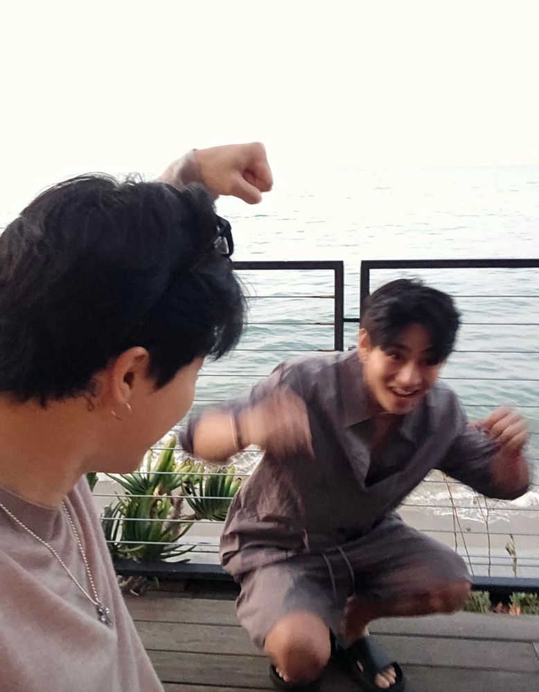 Taehyung and Jimin being playful