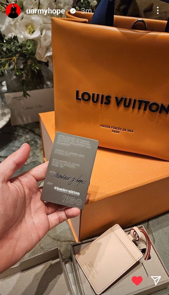 Louis Vuitton invitation for JHope