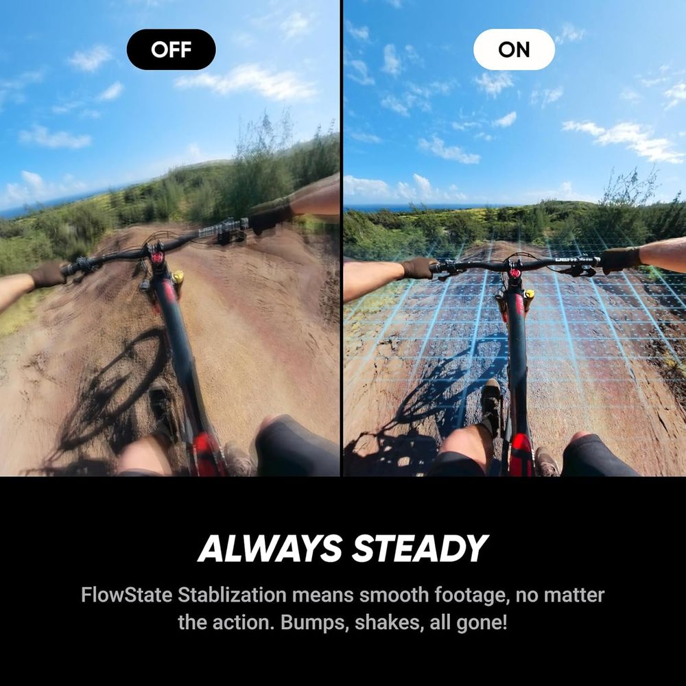 Featuring triple AI chip design, FlowState stabilization, and 8K30fps 360° video with dual 1/1.28" sensors, film epic adventures and everyday moments with the Insta360 X5.