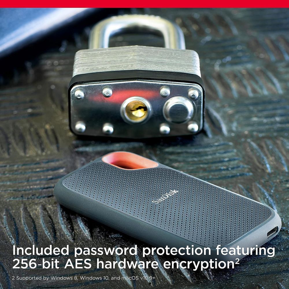 With up to 1050MB/s read and 1000MB/s write speeds, capture and keep your life's best moments with the SanDisk Extreme Portable SSD.