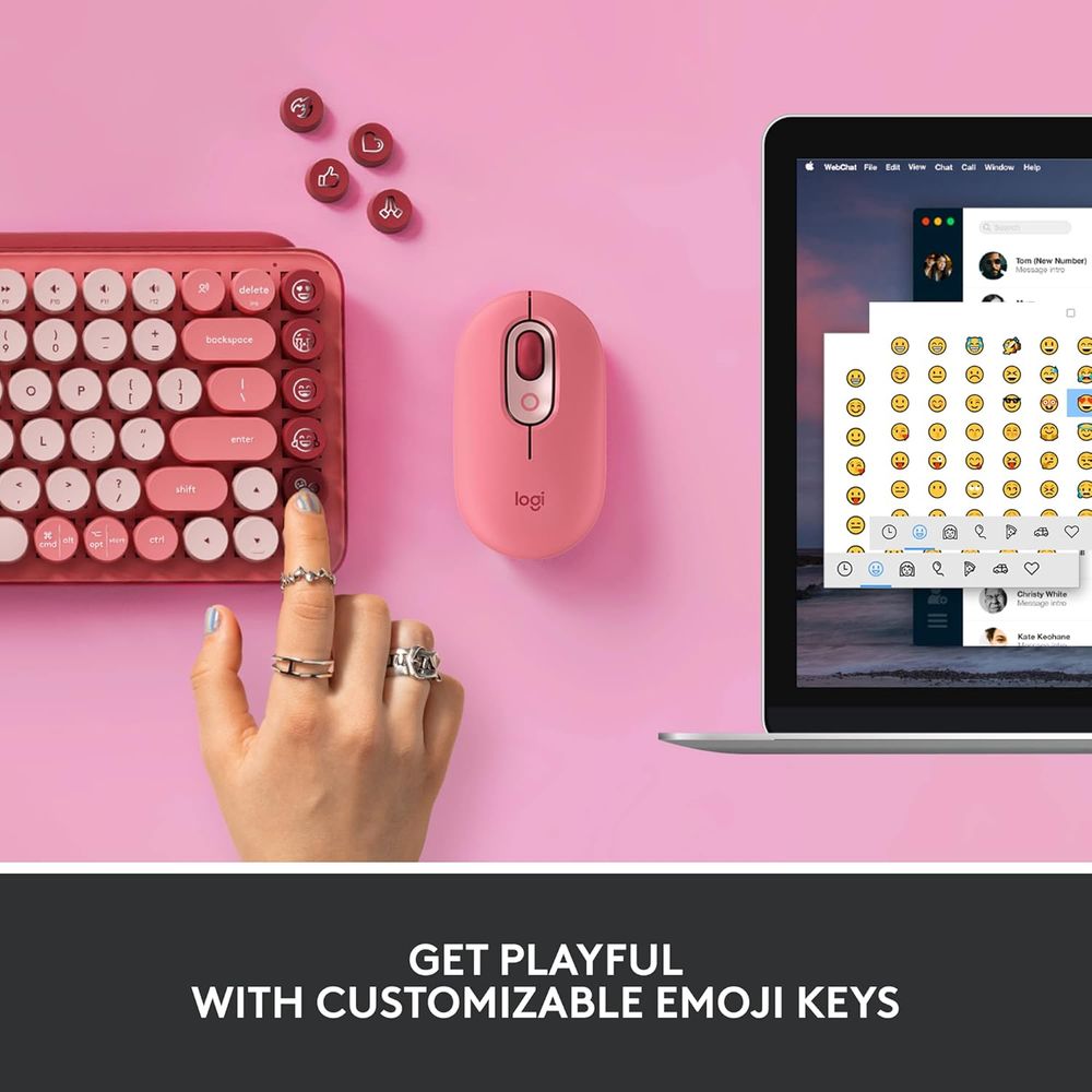 With 8 swappable emoji keys, multi-device pairing, and a 3-year battery life, let personality POP on your desk space and beyond with Logitech POP mechanical wireless keyboard.