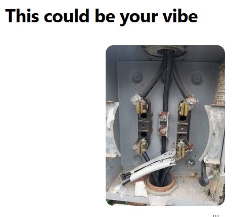 A electric meter enclosure where one wire is connected to a contact with vice grips in violation of electrical code and the laws of god and man.