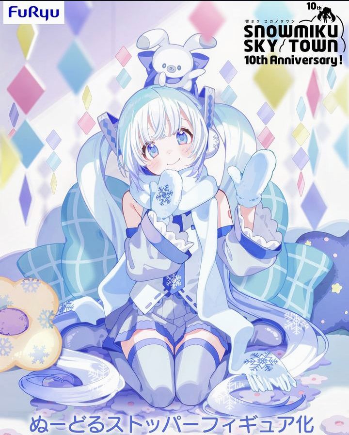 Illustration of an upcoming snow Miku noodle stopper 