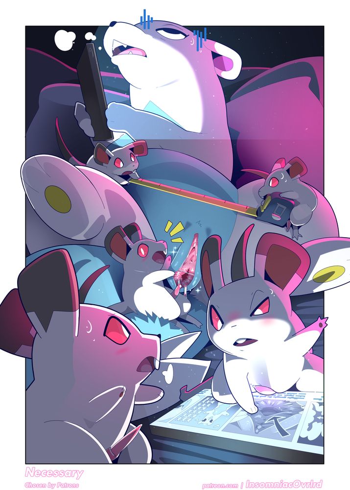#furryart #nsfw #passiontailisle A group of smozumi work together to make sure the Stoazap they're planning on crawling inside of is up to specification. She however is getting pretty annoyed with all the deliberation.