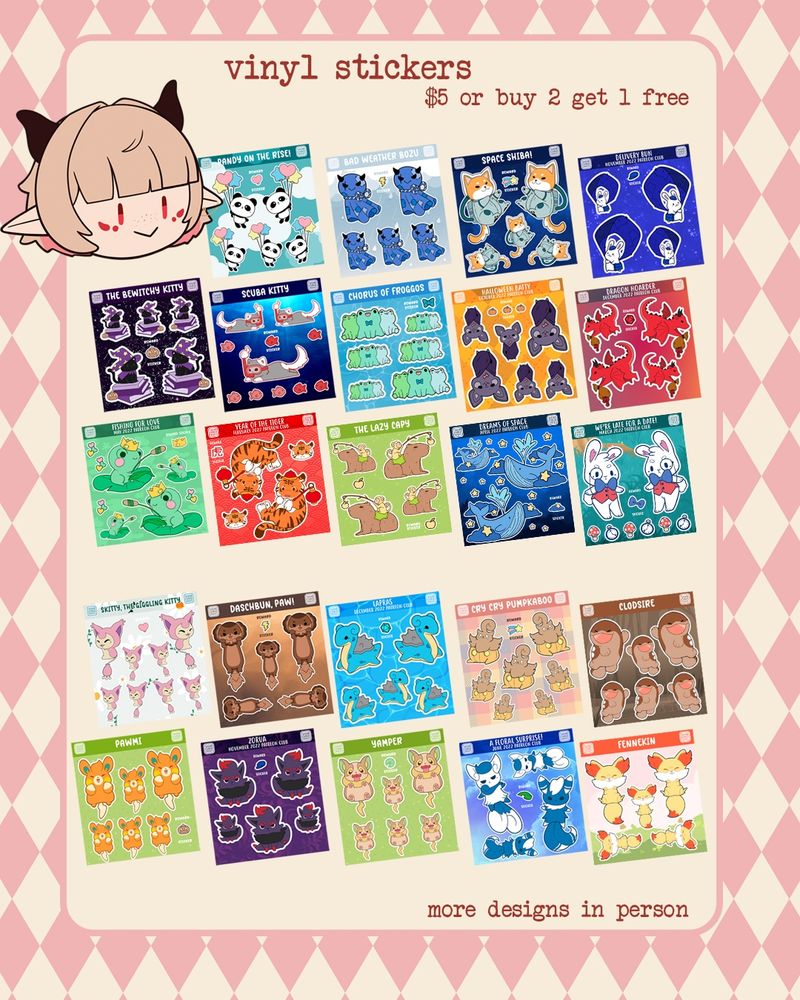 Sugar Cubed Studios Anime Expo Catalog - Vinyl Stickers