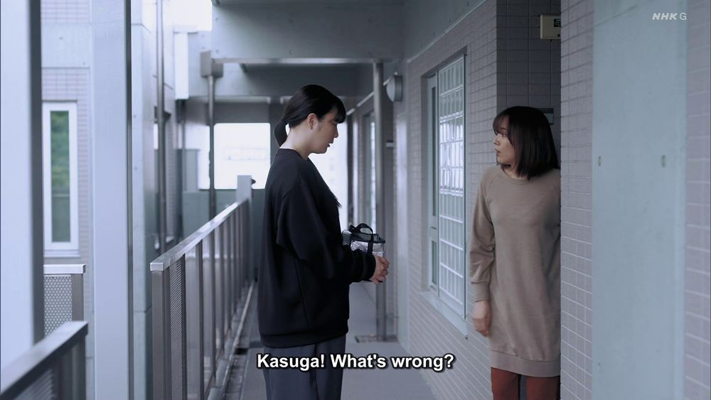 (Kasuga looks like she's about to cry in the screencap and it lead me to this) 
Nomoto: Kasuga! What's wrong?
Kasuga: I just don't want to give up this bag...it's so shiny...
