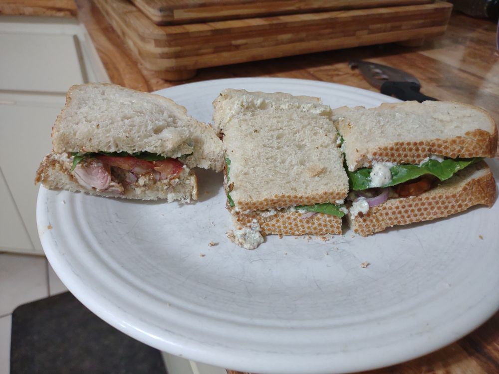 Lizard sandwich on sourdough