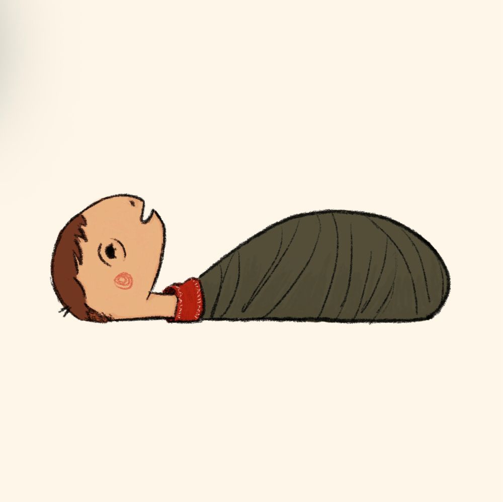 drawing of henry of skalitz from kingdom come deliverance depicted as the baby from eraserhead 