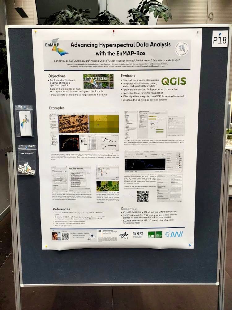 Poster on "Advancing Hyperspectral Dada Analysis with the EnMap-Box" by Jakimow et al.